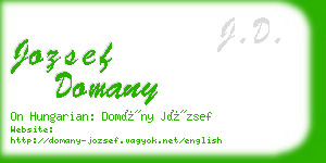 jozsef domany business card